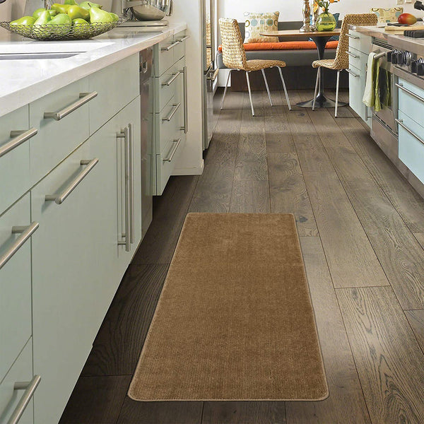 Bordered Non-Skid Low Profile Pile Rubber Backing Kitchen Area Rugs Be –  Discounted-Rugs