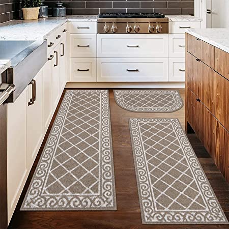 Kitchen Rug Sets 3 Piece Non Slip Mats Absorbent Washable – Discounted-Rugs