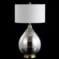 Sasha 30.75" Glass/Metal LED Lamp Mercury
