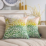 Pack of 2 New Living Series Gradient Petals Double Side Print Decorative Throw Pillow Cover