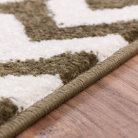 Sydney Eli Chevron Green Modern Area Rug