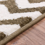 Sydney Eli Chevron Green Modern Area Rug