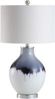 Glass/Metal LED Lamp Blue/White