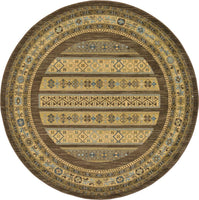 Tribal Pattern Brown Soft Area Rug