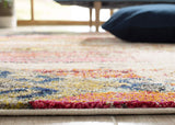 Distressed Light Grey Multi-color Soft Area Rug