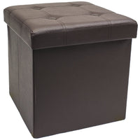 Contemporary Faux leather Storage Bench Ottoman