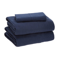 Cotton Jersey Bed Sheet Set - Twin, Black