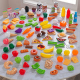 115-Piece Deluxe Tasty Treats Pretend Play Food Set, Plastic Grocery and Pantry Items ,Gift for Ages 3+