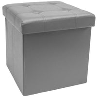 Contemporary Faux leather Storage Bench Ottoman