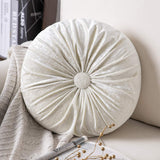 Round Throw Pillow Handcrafted Pumpkin Velvet Floor Pillow Couch Bed and Chair