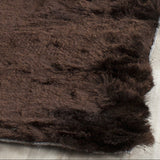 Premium Handmade Silken Chocolate Plush Shag Area Rug