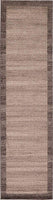 Contemporary Bordered Soft Light Brown Area Rug