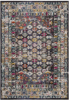 Monaco Collection Boho Chic Oriental Distressed Soft Area Rug Brown / Grey