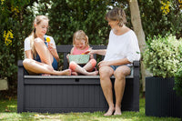 70 Gallon All Weather Outdoor Patio Storage Garden Bench Deck Box - Multiple Colors