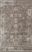 Vintage Distressed Bordered Brown Area Rugs