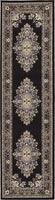 Traditional Medallion Black Soft Area Rug