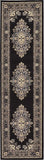 Traditional Medallion Black Soft Area Rug