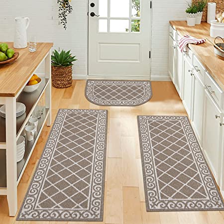 PADOOR Non Slip Kitchen Rugs Sets of 2 - Extra Large 2.5'x6' + 20x32  Runner Rugs for Kitchen Floor Non Skid Washable, Absorbent Kitchen Mat for  in