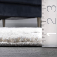 nuloom Ansley Soft Lattice Textured Tassel Area Rug Beige