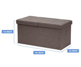 Linen Fabric Ottoman with SMART LIFT Top - 2 Piece Set