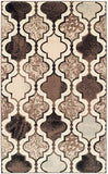 Modern Trellis Ivory Beige Brown Soft Area Rug