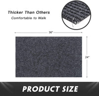 Front Door Mat Outdoor Indoor Welcome Mats Outside Entrance Grey