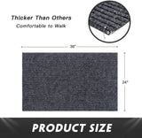 Front Door Mat Outdoor Indoor Welcome Mats Outside Entrance Grey