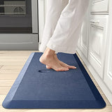 DEXI Kitchen Mat Cushioned Anti Fatigue Comfort Floor Runner Rug for Standing Desk Office,3/4 Inch Thick Cushion 17"x24" Dark Blue