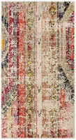 Distressed Light Grey Multi-color Soft Area Rug