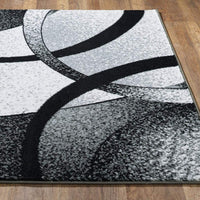 Howell Collection Grey Geometric Soft Area Rug