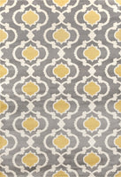 Trellis Gray/Grey Yellow Indoor Area Rug