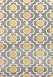 Trellis Gray/Grey Yellow Indoor Area Rug