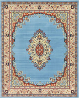 Traditional Light Blue Soft Area Rug