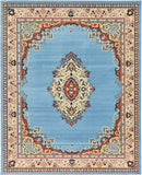 Traditional Light Blue Soft Area Rug