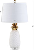 Pineapple 23" Ceramic LED Table Lamp White/Gold