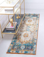 Rosso Collection Vintage Traditional Distressed Beige Area Rug