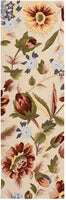 Floral Area Rug Ivory Green Soft Area Rug