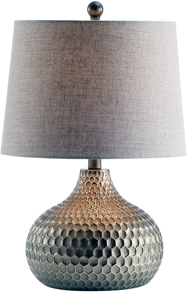 Bates 22" Honeycomb LED Lamp Antique Brown