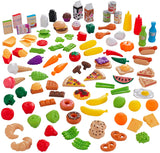 115-Piece Deluxe Tasty Treats Pretend Play Food Set, Plastic Grocery and Pantry Items ,Gift for Ages 3+