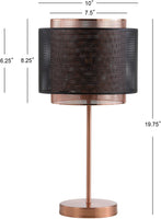 Tribeca 19.7" Metal LED Lamp Copper