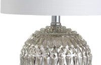 Krister 20.5" Glass/Metal LED Table Lamp Silver