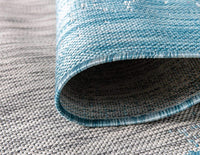 Outdoor Modern Collection Distressed Gradient Transitional Light Aqua