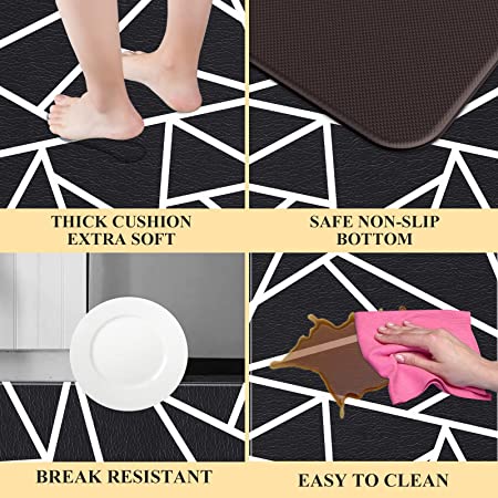 anti Fatigue Kitchen Rugs Sets 2 Piece Non Slip Kitchen Mats for Floor  Cushioned
