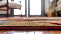 Modern Circles Rustic Warm Multi Soft Area Rug