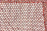Casual Transitional Indoor Outdoor Flatweave Rust Red Area Rug