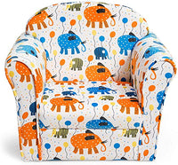 Kids Sofa, Children Armrest Chair with Pattern, Toddler Furniture w/Sturdy Wood