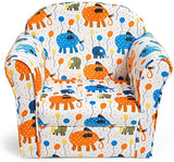 Kids Sofa, Children Armrest Chair with Pattern, Toddler Furniture w/Sturdy Wood