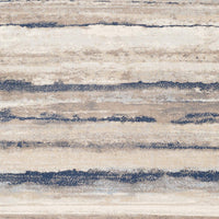Robin Navy / Taupe Striped Soft Area Rug