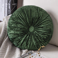Round Throw Pillow Handcrafted Pumpkin Velvet Floor Pillow Couch Bed and Chair