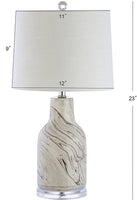 JONATHANWebb 23" Ceramic LED Table Lamp Gray/White
